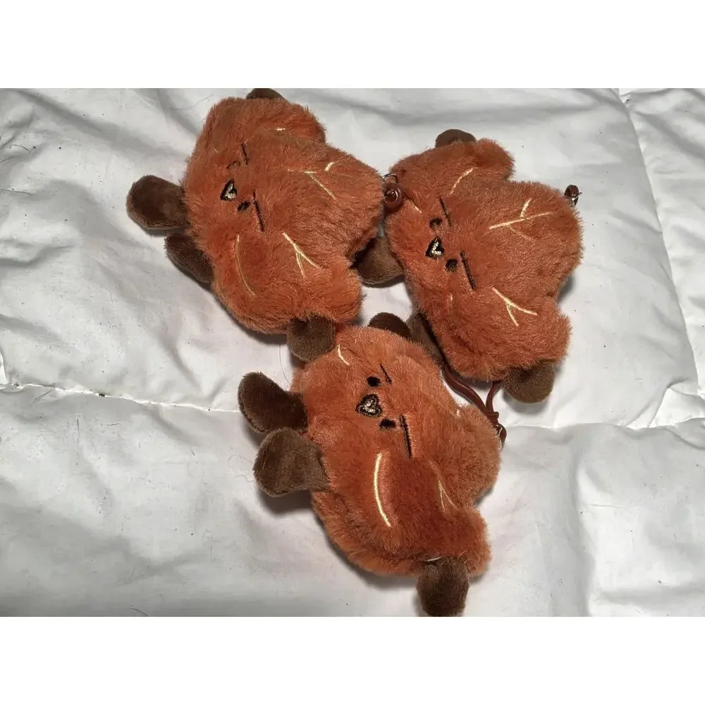 Maple Leaf Doll Plush 3 Keychain Pendant Stuffed Animal Collectible Toys Fall